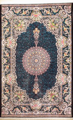 Image Ghom Seide Sehr fein signiert, Persien, Neu, reine Naturseide, ca. 303 x 199 cm, ca. ...