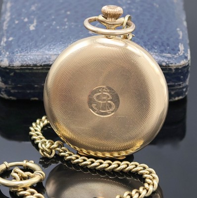 26952859a - CORTEBERT Savonette Herrentaschenuhr in GG 585/000 an GG 585/000 Kette, Schweiz um 1925, ...