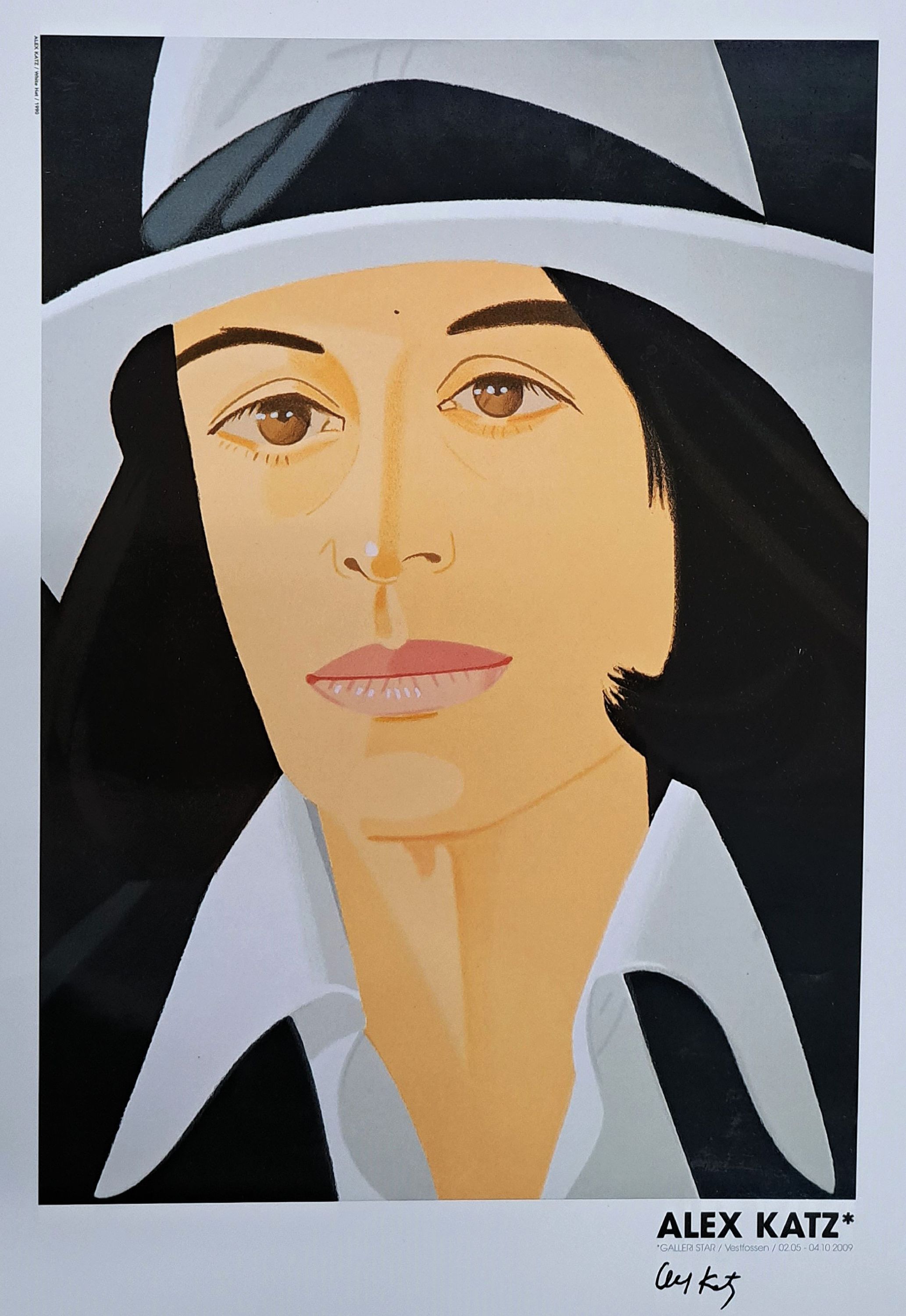 Alex Katz,geb. 1927, Signiertes Original- Galerie-Ausstellungsplakat, Titel: Alex Katz Galleri Star/Vestfossen 02.05 bis 4.10. 2009, ca. 70x50 cm