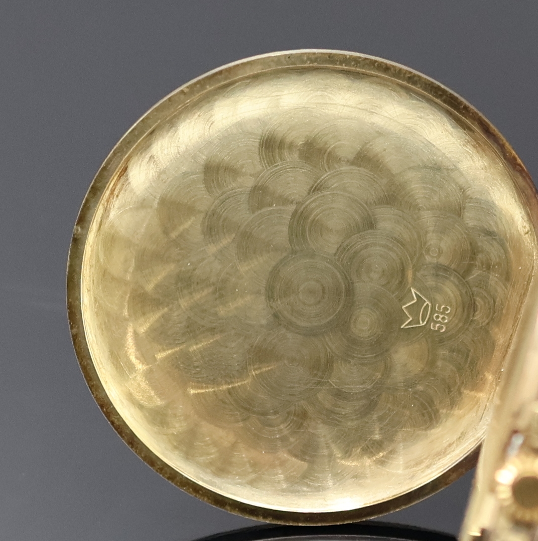 Detail a: CERTINA Frackuhr in GG 585/000, Handaufzug, Schweiz um 1975, strukturiertes Geh., Boden aufgedr., silb. Zifferbl. m. aufgel. Indizes, 17 St. ...