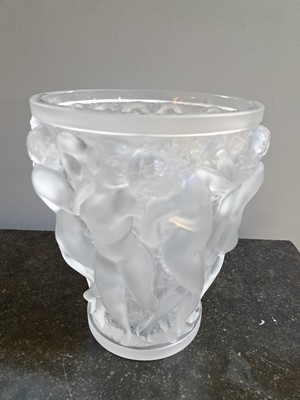 26952985c - Große Vase, Lalique, 20. Jh., Bacchantes, umlaufende Frauenakte, signiert, farbloses ...