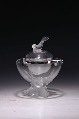 26952986a - Kaviarschale, Igor, Lalique, 2. Hälfte 20. Jh., farbloses Kristallglas, z.T. Opak, ...