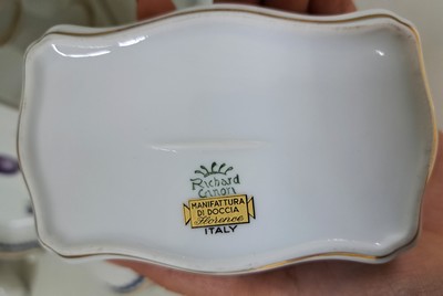 26952990d - Zwei Vasen, zwei Deckeldose und eine Schale, Ginori, Doccia Florence, Italien, 2. Hälfte ...