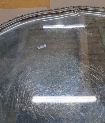 26953004d - Sehr großes Silbertablett, C.A. Beumers, Düsseldorf, 800er Silber, ...