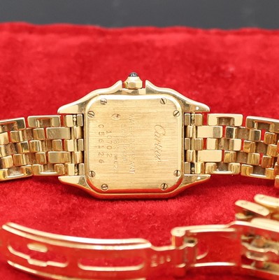 26953089e - CARTIER Damenarmbanduhr Panthere in GG 750/000 Referenz 1070 2, quarz, Boden 8-fach ...
