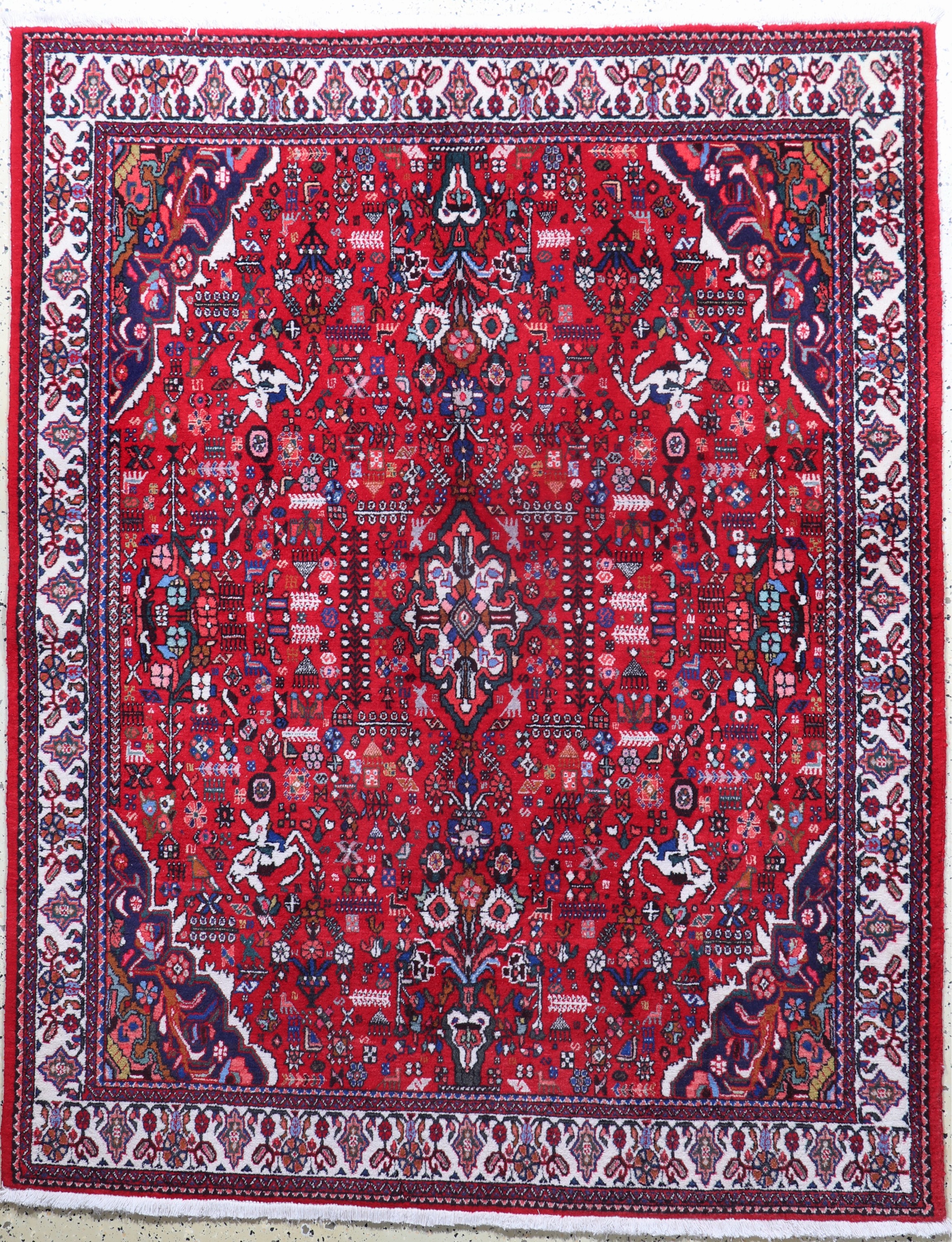 Abadeh, Persien, Mitte 20.Jhd, Wolle auf Baumwolle, ca. 204 x 163 cm, gereinigt, EHZ: 2