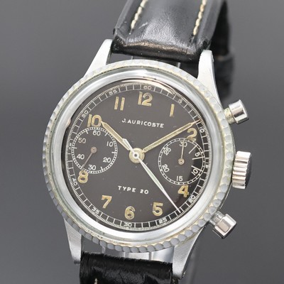 26953161a - J. AURICOSTE Type 20 Fliegerchronograph mit Flyback der französischen Luftwaffe, ...