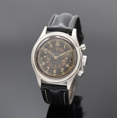 Image 26953163 - BREITLING früher Schaltradchronograph in Stahl mit seltenem schwarzen ...
