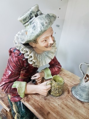 26953173b - Große Keramikgruppe/Figurengruppe, wohl Wilhelm Schiller Bodenbach, um 1900, ...