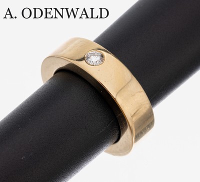 Image 14 kt Gold ODENWALD Brillant-Ring, GG 585/000, mittig und vs. bes. mit 12 ...