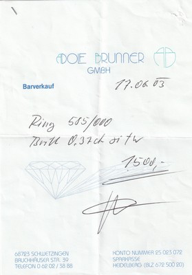 26953230e - 14 kt Gold ODENWALD Brillant-Ring, GG 585/000, mittig und vs. bes. mit 12 ...