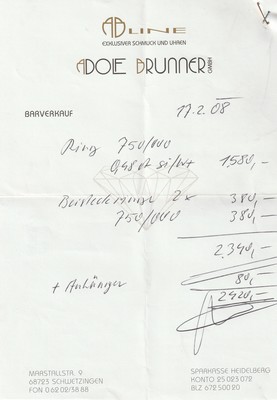 26953233b - 18 kt Gold Brillant-Ring-Trio, GG 750/000, 1 Ring bes. mit einem Brillant ca. 0.48 ct ...