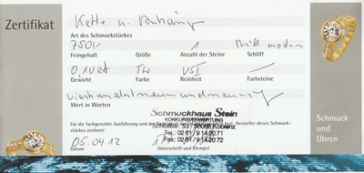 26953239a - 18 kt Gold Brillant-Anhänger, GG/WG 750/000, in WG gefasster Brillant ca. 0.10 ct ...