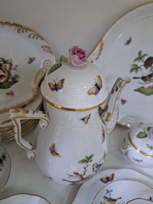 26953996f - Kaffeeservice, Herend, 2. Hälfte 20. Jh., Rothschild, Kaffeekanne, Zuckerdose, acht ...