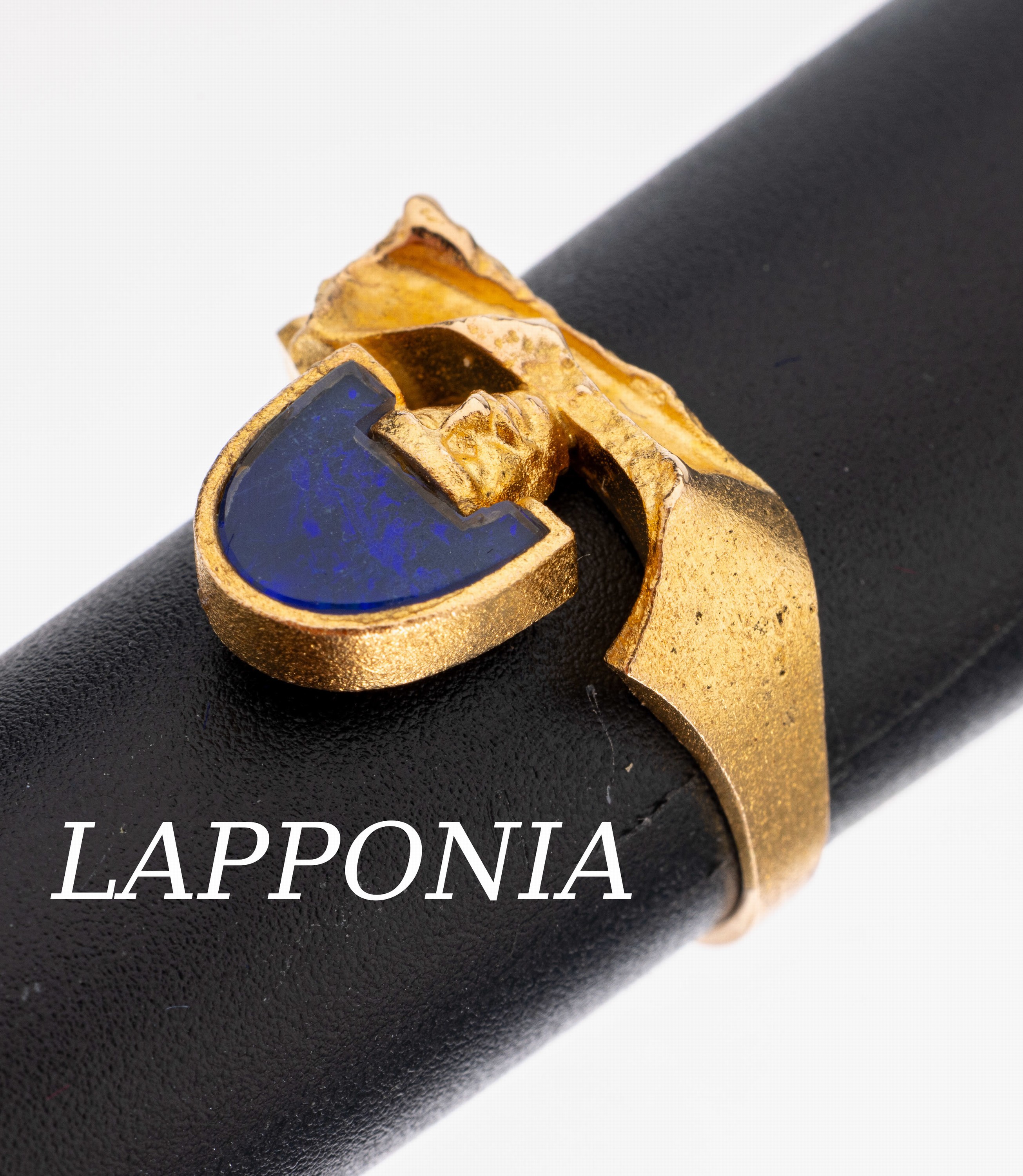 14 kt Gold LAPPONIA Ring, GG 585/000, 1979,Modell Aziabel, Björn Weckström, abstraktes Design, Opal-Triplette, RW 55, ca. 4.2 g, sign., mit orig. ...