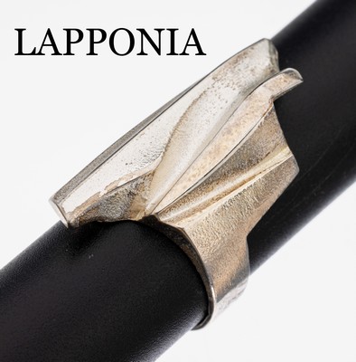 Image LAPPONIA Ring, 925er Silber, 1980, Modell Schütze, typ. Design, RW 56, sign., mit ...