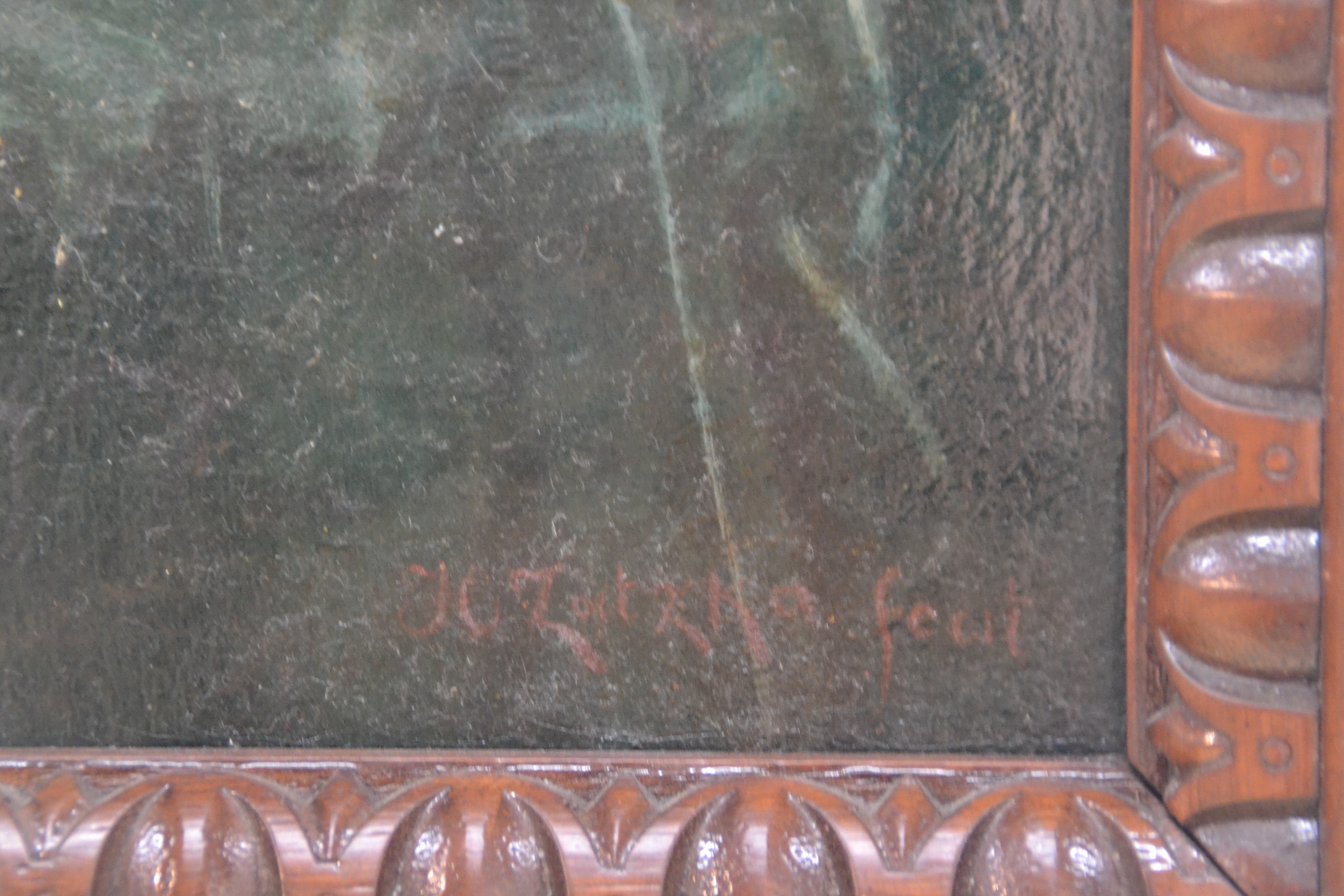 Detail d: Hans Zatzka btw. Johann Franz Cacka, 1859-1945 Breitensee, 2 Früchtestillleben, 2x mit Traubenkorb, Granatapfel, Zitrone Schmetterling und Schnecke; ...