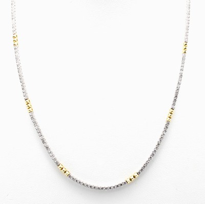 Image Collier mit Brillanten, GG/WG 750/000, 188 Brill. zus. ca. 4.27 ct ...