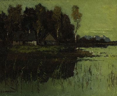 Image 26954954 - Carl Oskar Arends, 1863 Plauen-1932 München, Abend am Starnberger See, ...