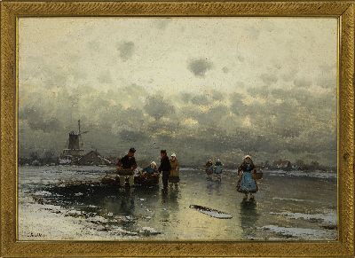 26954955k - J. Büttler, Maler der Düsseldorfer Schule, um 1900, Holländische ...