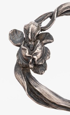 26955014a - Jugendstil-Gürtelschließe, Frankreich um 1900, 800er Silber, Eberkopfpunze, ...