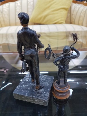 26955051e - Zwei Metallgussskulpturen, Schornstein- oder Kaminfeger, 20.Jh., 1x Bronze auf ...