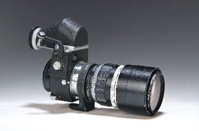 Image 26955054 - Visoflex II, mit Telyt 200mm 1:4, um 1959, Gebrauchsspuren