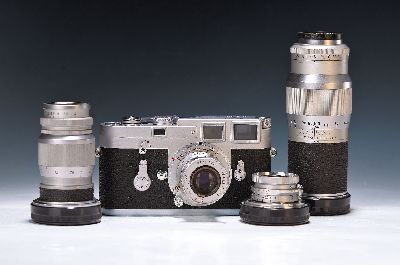 Image 26955060 - Kamera-Ausrüstung Leica M3, Nr. 1158206, Bj. 1966, dazu Elmar 50mm 1:3.5, Hektor ...