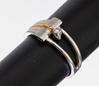Image Platin Brillant-Ring, Pt 950, außergewöhnliche Gestaltung, Zierelement aus ...