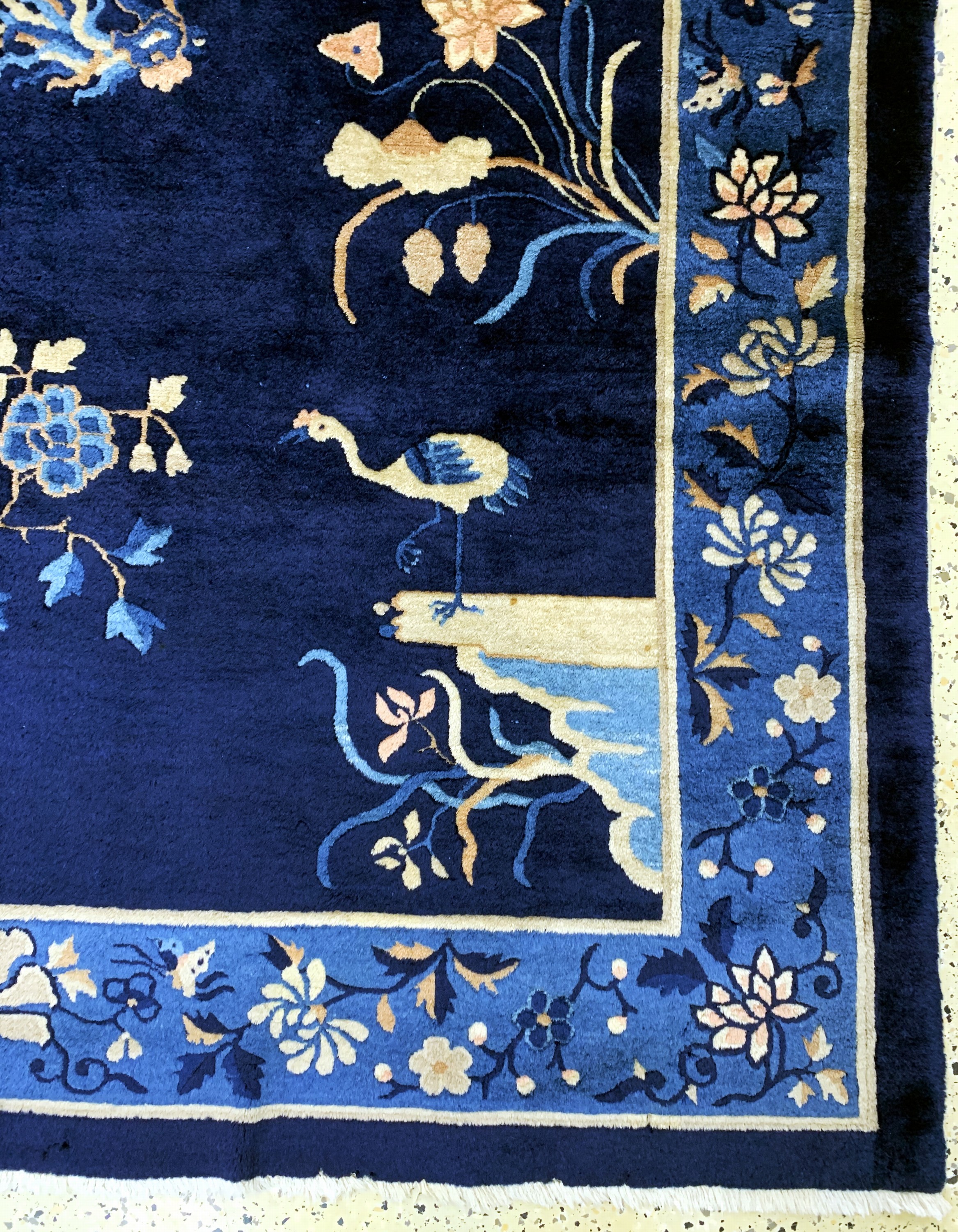 Detail a: Antiker Peking"Phönix", China, um 1900, Wolle auf Baumwolle, ca. 280 x 185 cm, gereinigt, EHZ: 2