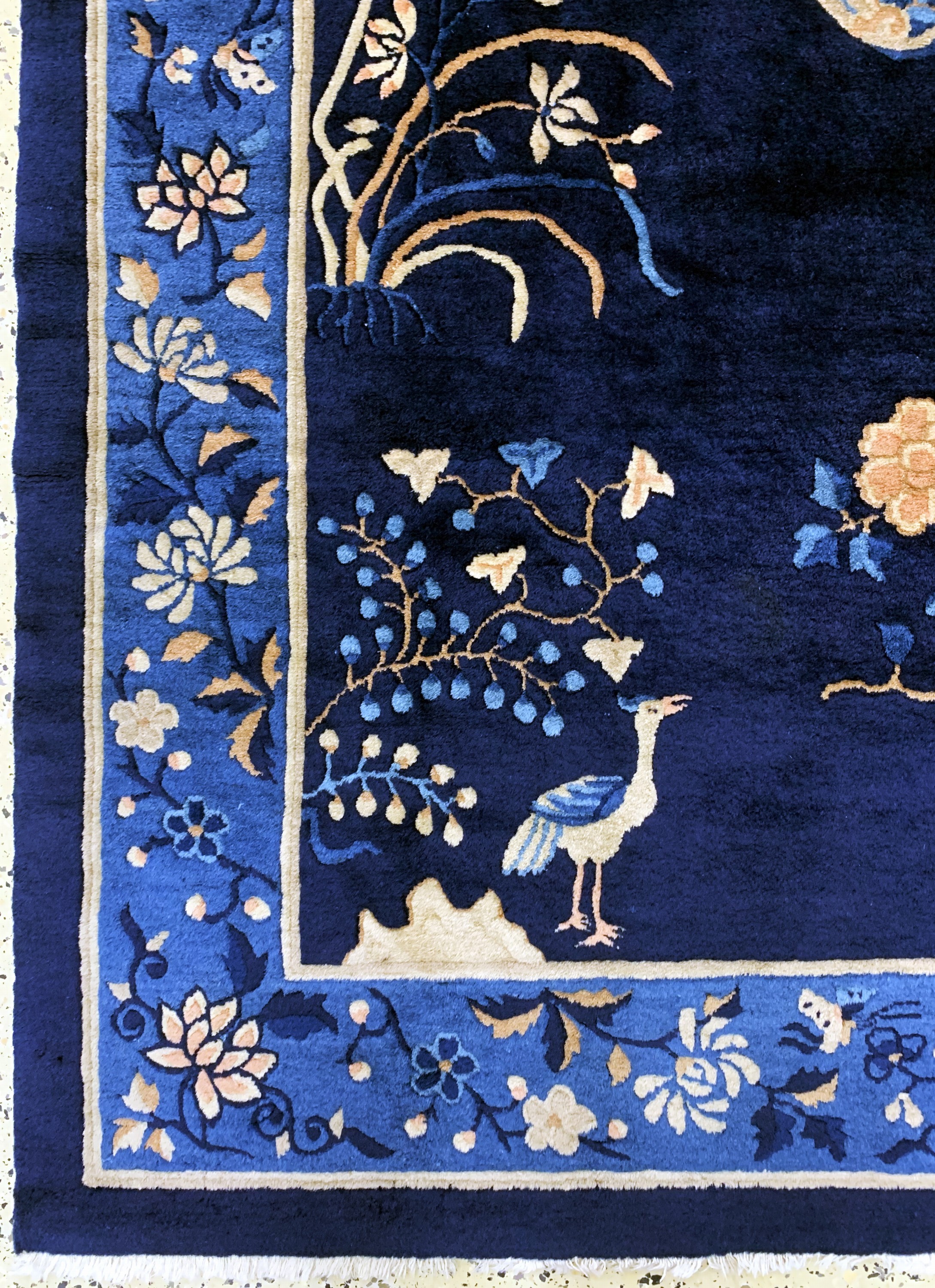 Detail b: Antiker Peking"Phönix", China, um 1900, Wolle auf Baumwolle, ca. 280 x 185 cm, gereinigt, EHZ: 2