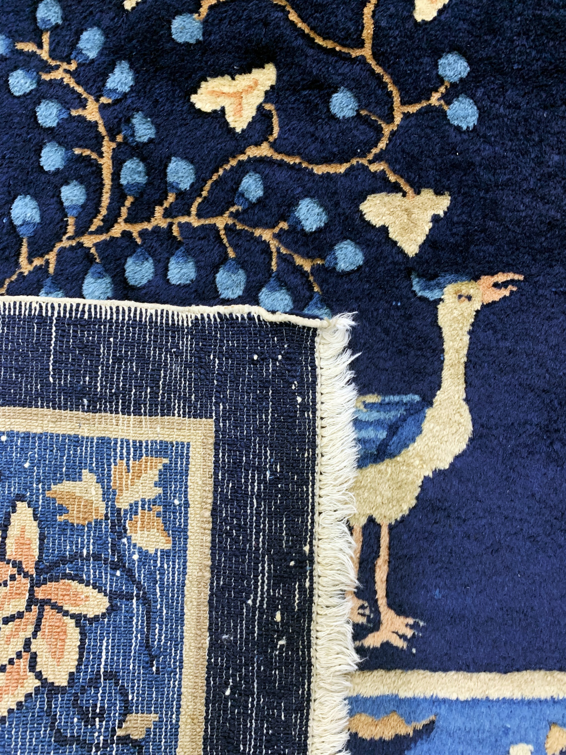 Detail g: Antiker Peking"Phönix", China, um 1900, Wolle auf Baumwolle, ca. 280 x 185 cm, gereinigt, EHZ: 2