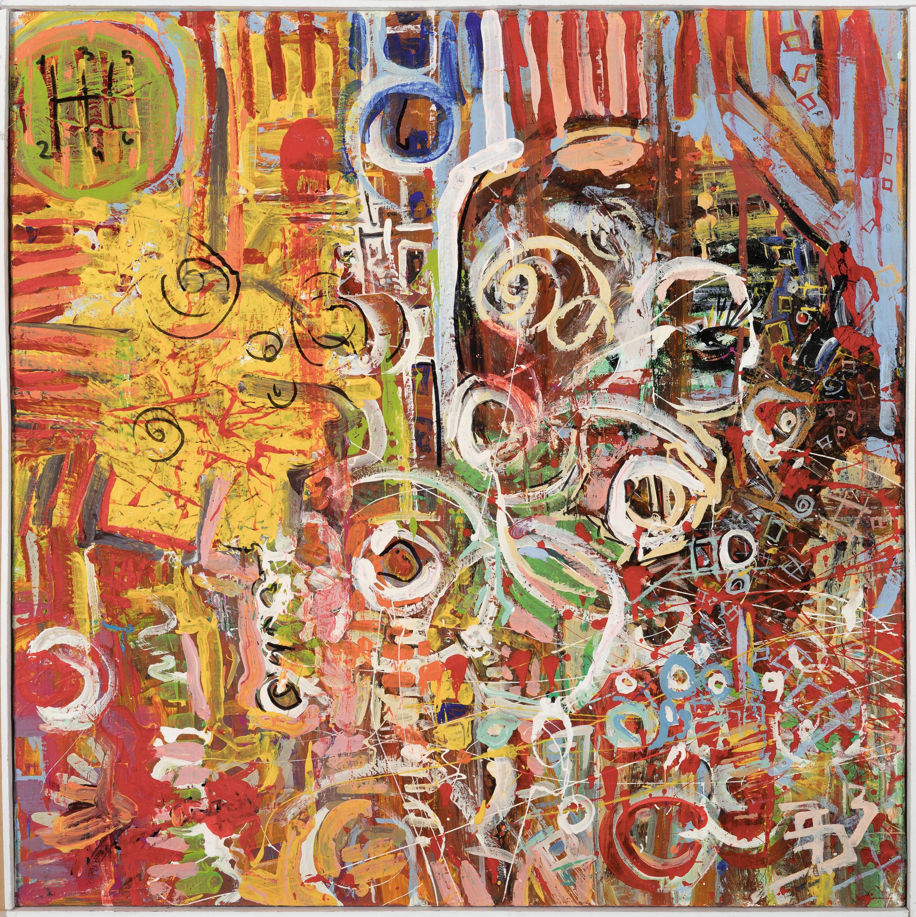 Detail k: Igor Lysenko, geb. 1963 Wolgograd, "Offenes Fenster" von 2013, verso bez. und datiert, Öl/Lwd, Leistenrahmen 66x66 cm