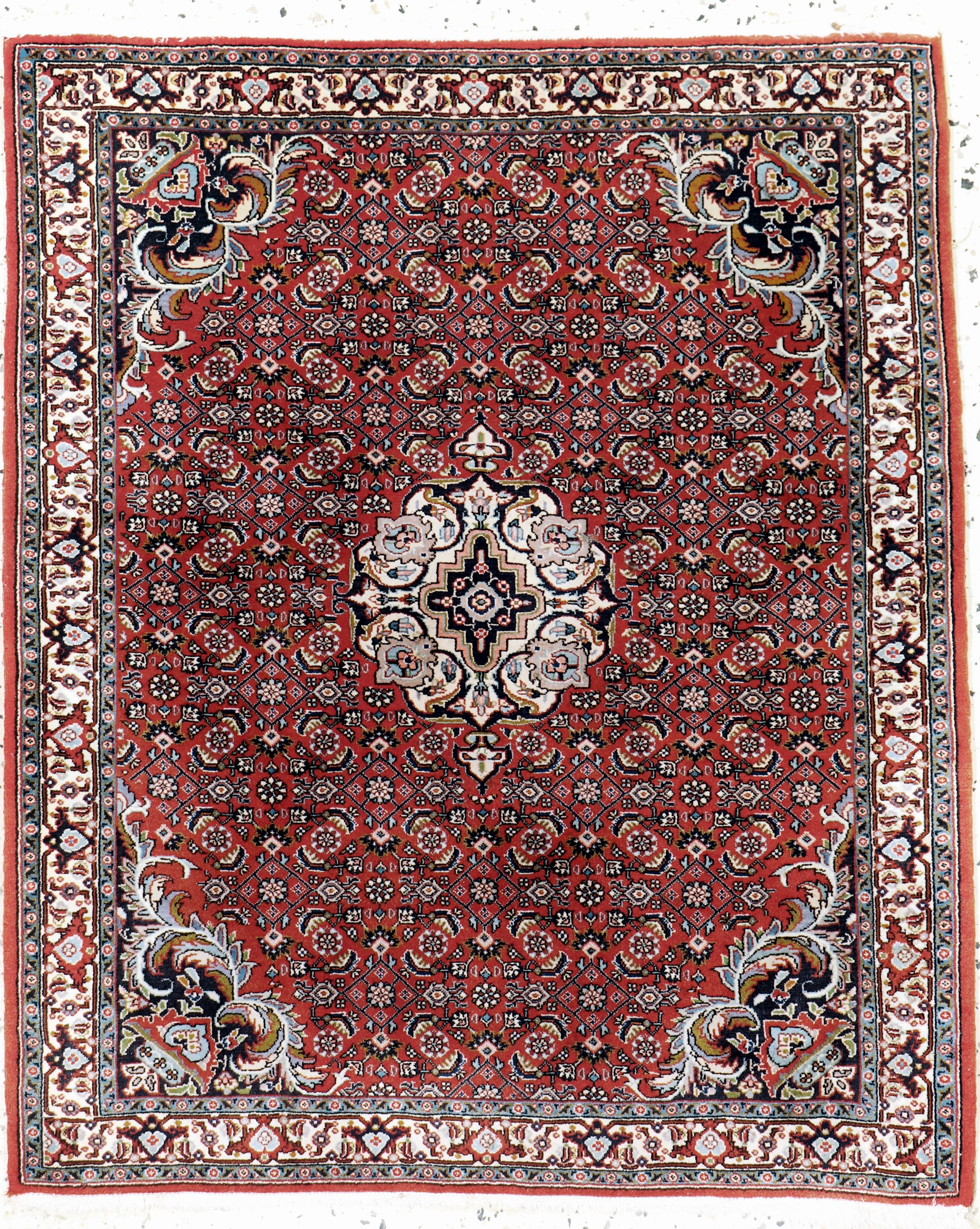 Bidjar Sehr fein, Persien, Mitte 20.Jhd, Korkwolle auf Baumwolle, ca. 88 x 75 cm, ca. 640.000 Kn/qm, EHZ: 1-2
