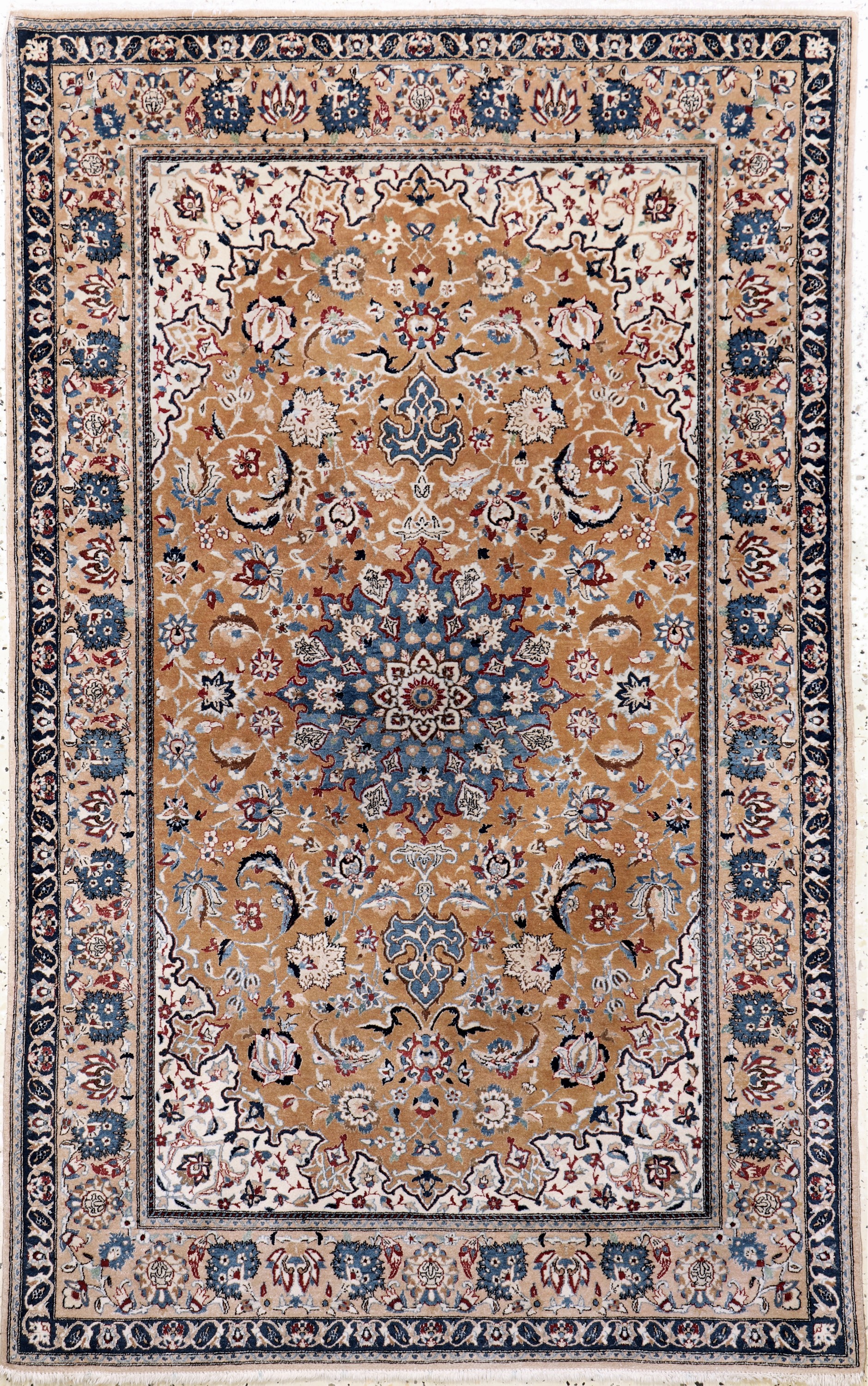 Nain fein(6 La), Persien, Mitte 20.Jhd, Korkwolle mit Seide, ca. 169 x 106 cm, ca. 1,0Mio. Kn/qm, EHZ: 2