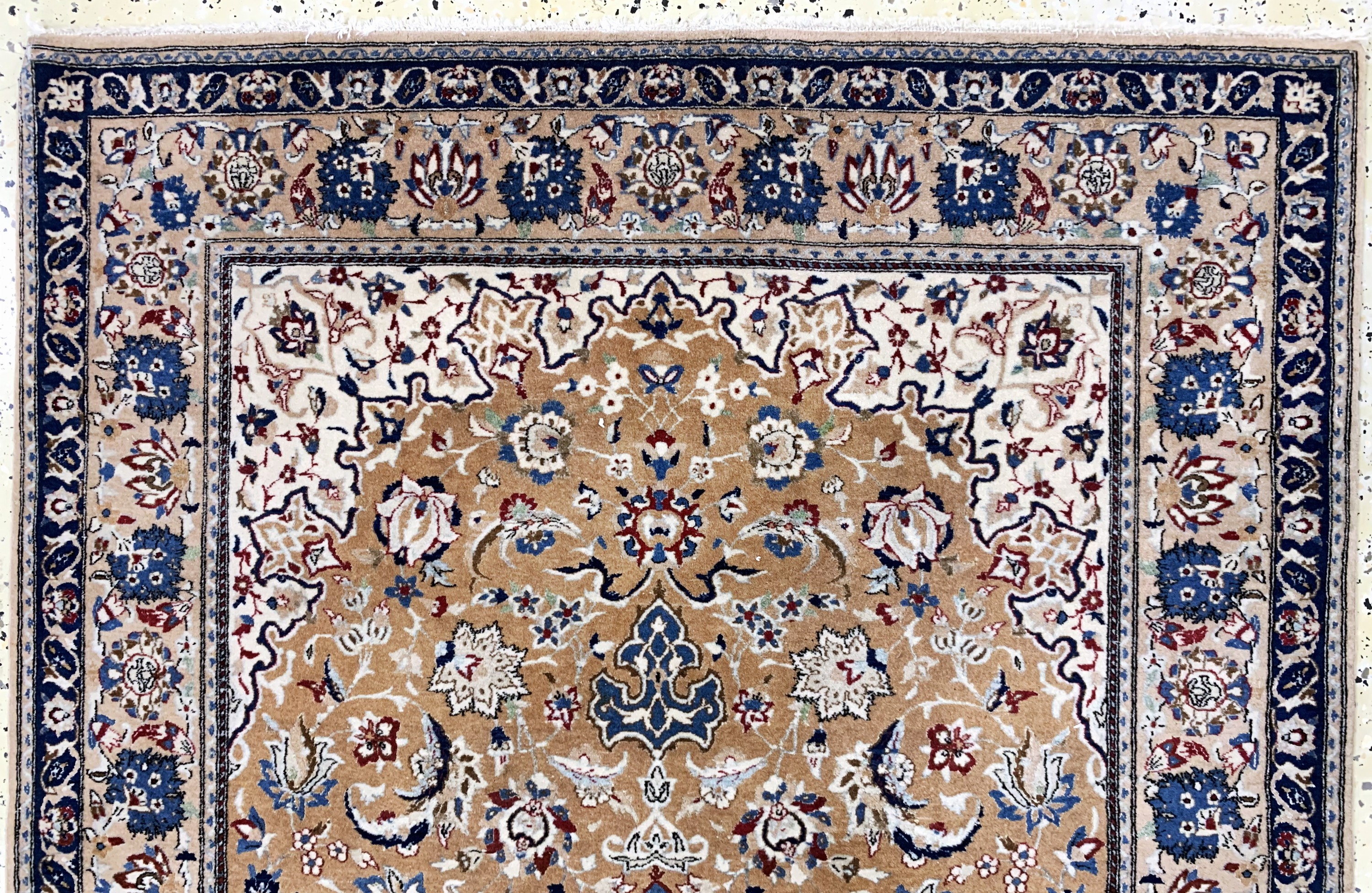 Detail a: Nain fein(6 La), Persien, Mitte 20.Jhd, Korkwolle mit Seide, ca. 169 x 106 cm, ca. 1,0Mio. Kn/qm, EHZ: 2