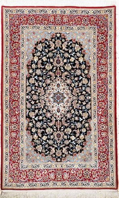 Image Isfahan Fine, Persia, mid 20th century, corkwool with and on silk, approx. 175 x 108 cm, ...
