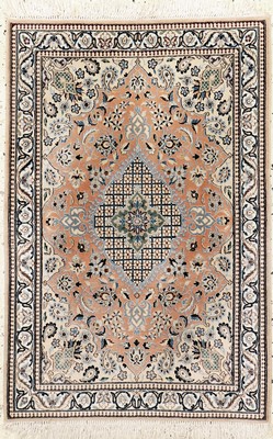 Image Nain fein(6 La), Persien, Mitte 20.Jhd, Korkwolle mit Seide, ca. 89 x 60 cm, ca. 1,0 ...