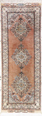 Image Kayseri silk, Turkey, mid 20th century, pure natural silk, approx. 118 x 44 cm, in need ...