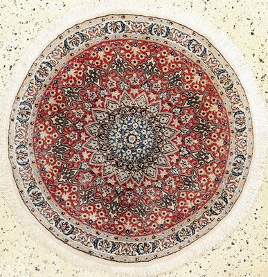 Image Nain Fine (6 La), Persia, mid 20th century, corkwool with silk, approx. 80 cm, approx. ...