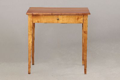 Image 26955162 - Biedermeier Beistelltisch, um 1830, Kirschbaumfurnier, eine Schublade, ca. 74.5 x 74 x ...