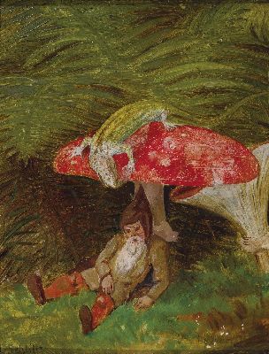 Image 26955298 - Heinrich Schlitt, 1849 Biebrich-1923 München, wohl Studie, ruhender Zwerg unter ...