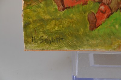 26955298d - Heinrich Schlitt, 1849 Biebrich-1923 München, wohl Studie, ruhender Zwerg unter ...