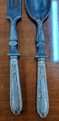 26957170g - Besteckteile, Koch & Bergfeld, um 1900, 800er Aufsätze vergoldet, 2 tlg. ...