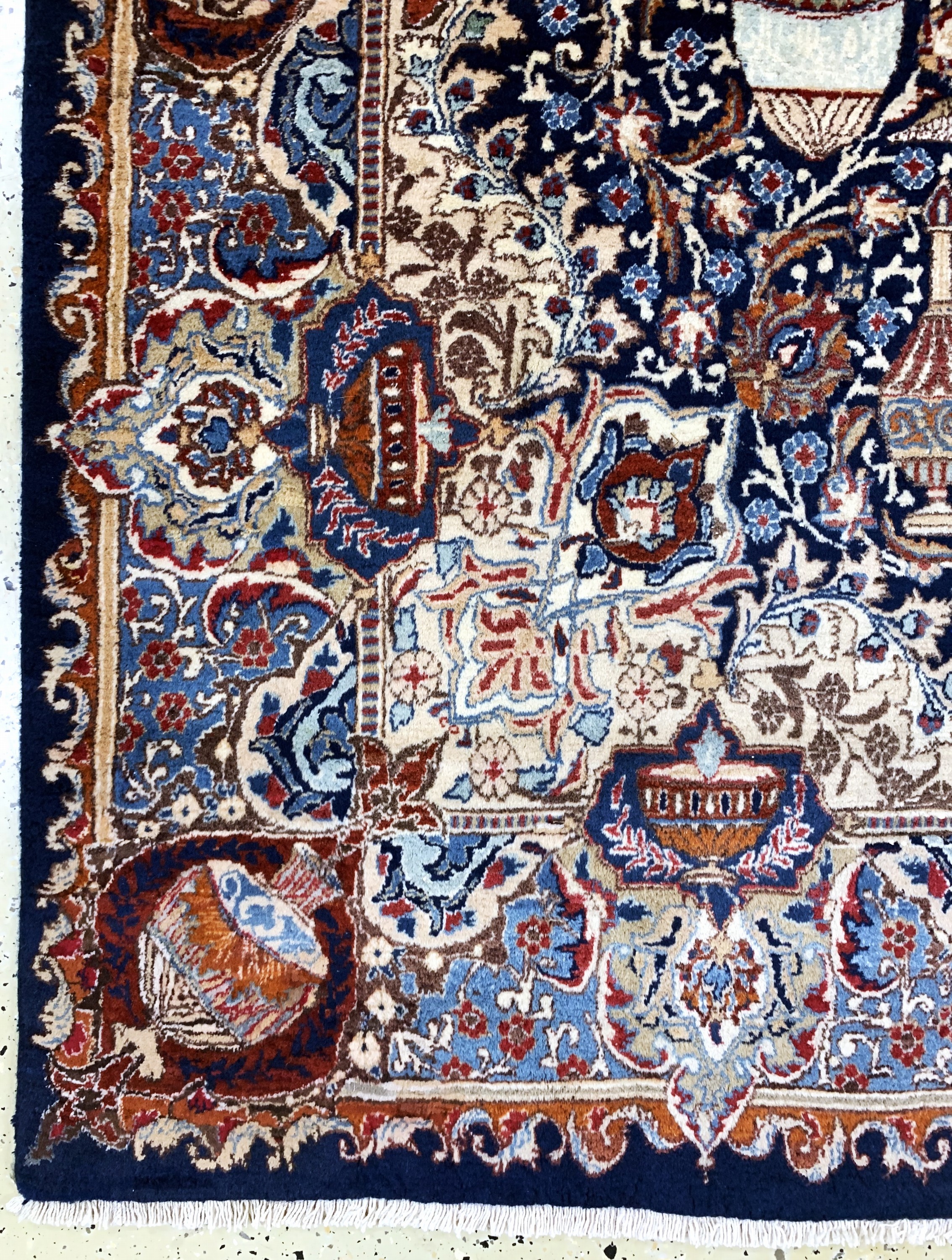 Detail b: Kaschmar, Persien, Mitte 20.Jhd, Wolle auf Baumwolle, ca. 280 x 195 cm, EHZ: 2