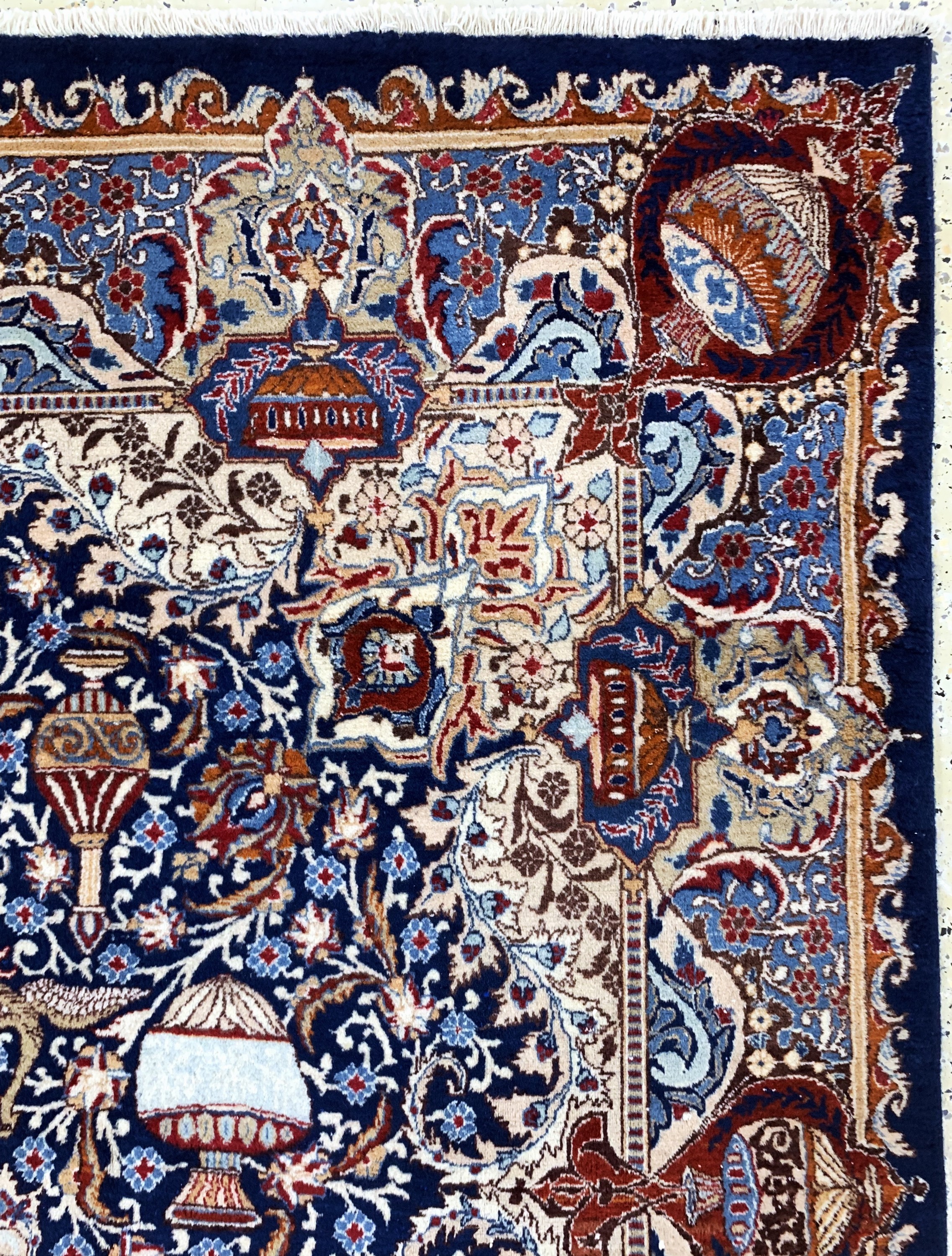 Detail e: Kaschmar, Persien, Mitte 20.Jhd, Wolle auf Baumwolle, ca. 280 x 195 cm, EHZ: 2