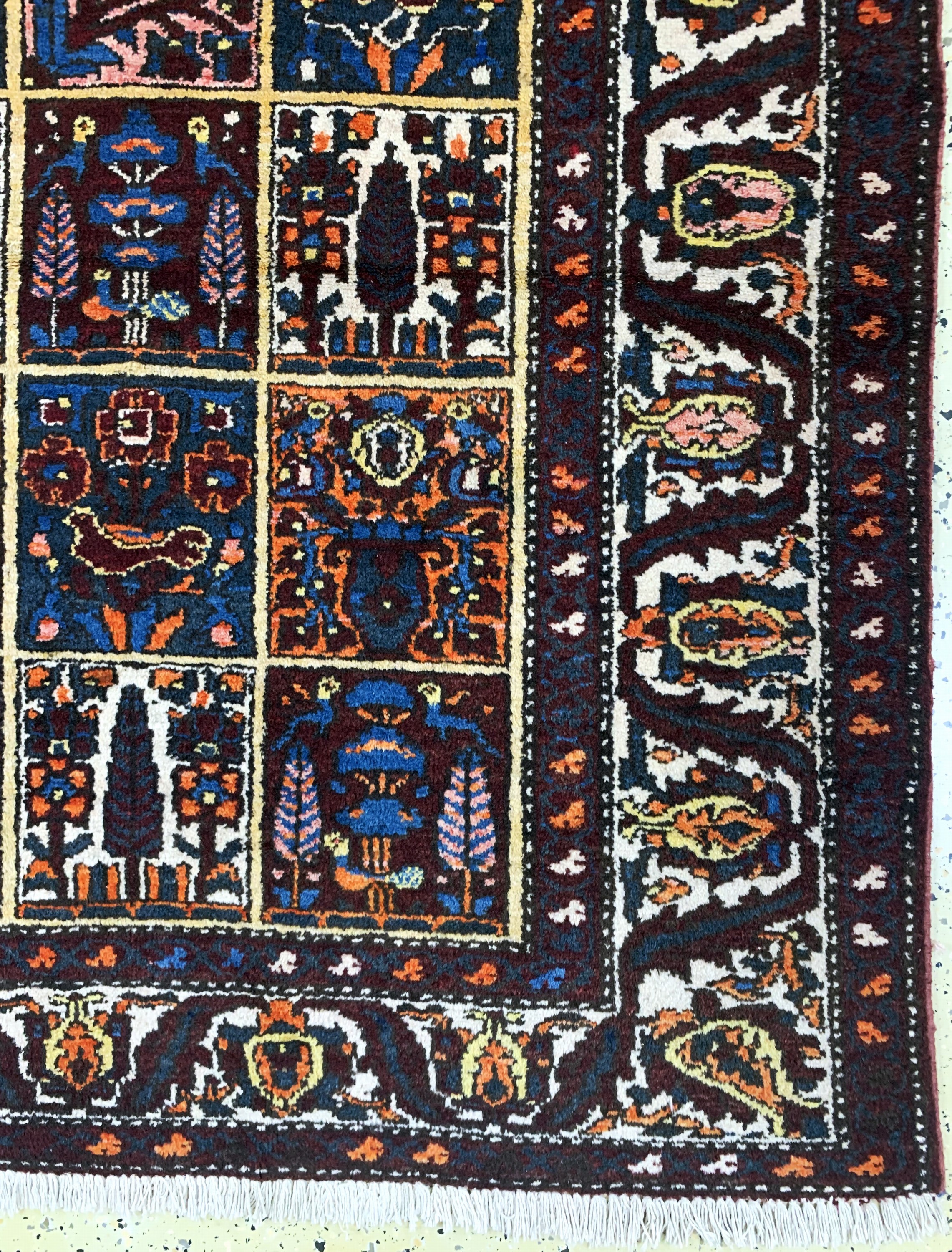Detail a: Bachtiar, Persien, Mitte 20.Jhd, Wolle auf Baumwolle, ca. 300 x 207 cm, EHZ: 2