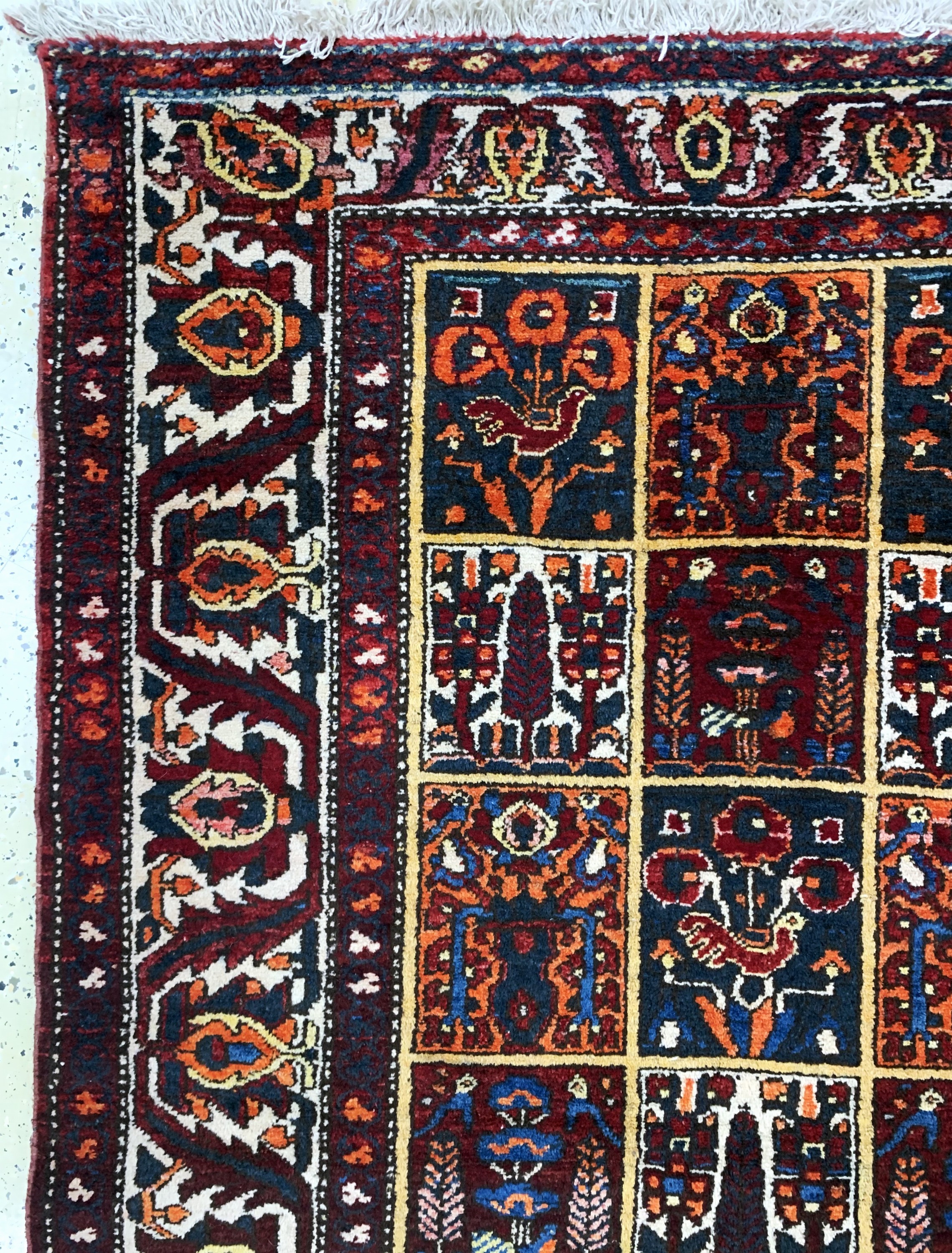 Detail d: Bachtiar, Persien, Mitte 20.Jhd, Wolle auf Baumwolle, ca. 300 x 207 cm, EHZ: 2