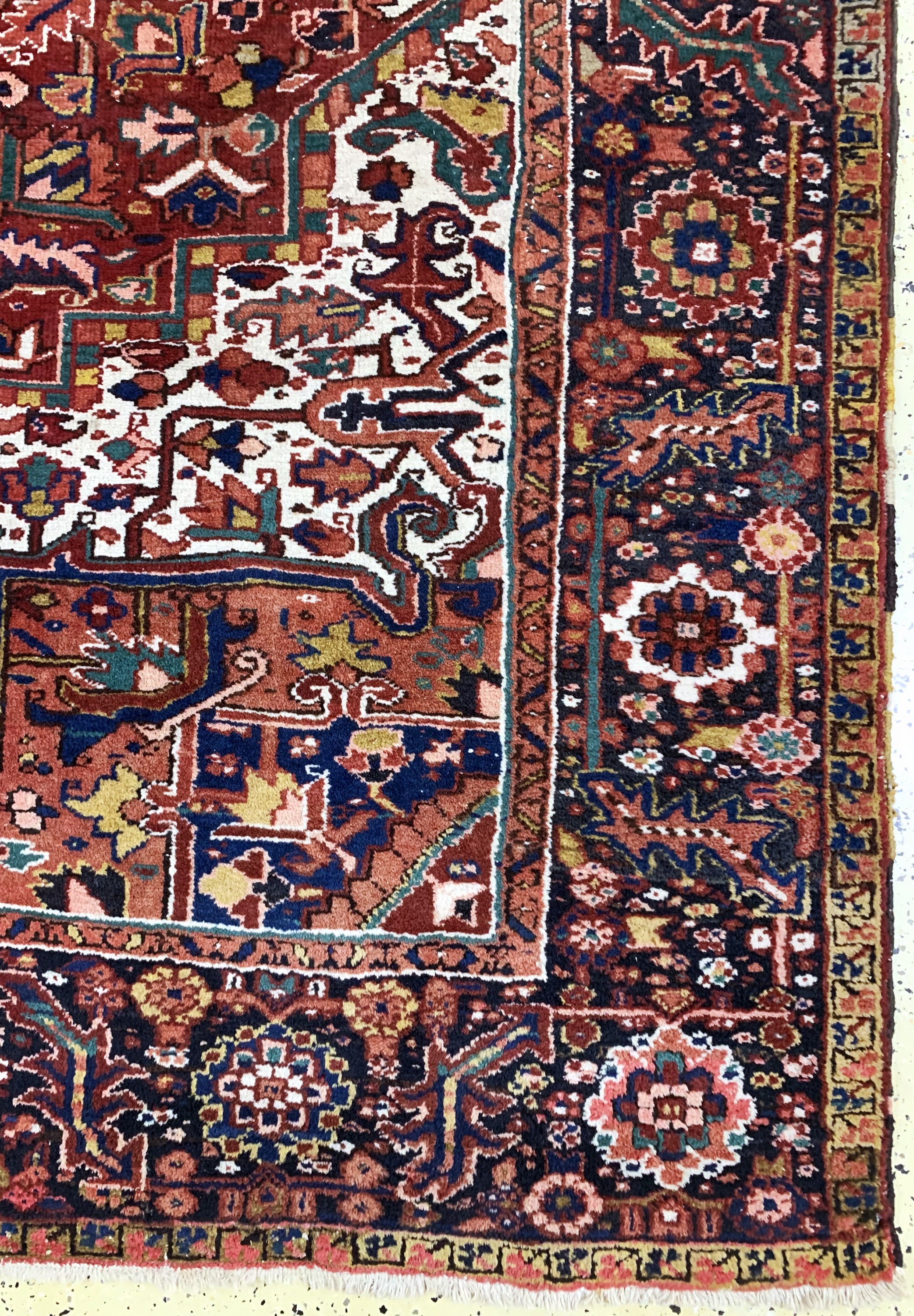 Detail a: Heriz alt, Persien, Anfang 20.Jhd, Wolle auf Baumwolle, ca. 365 x 275 cm, EHZ: 3