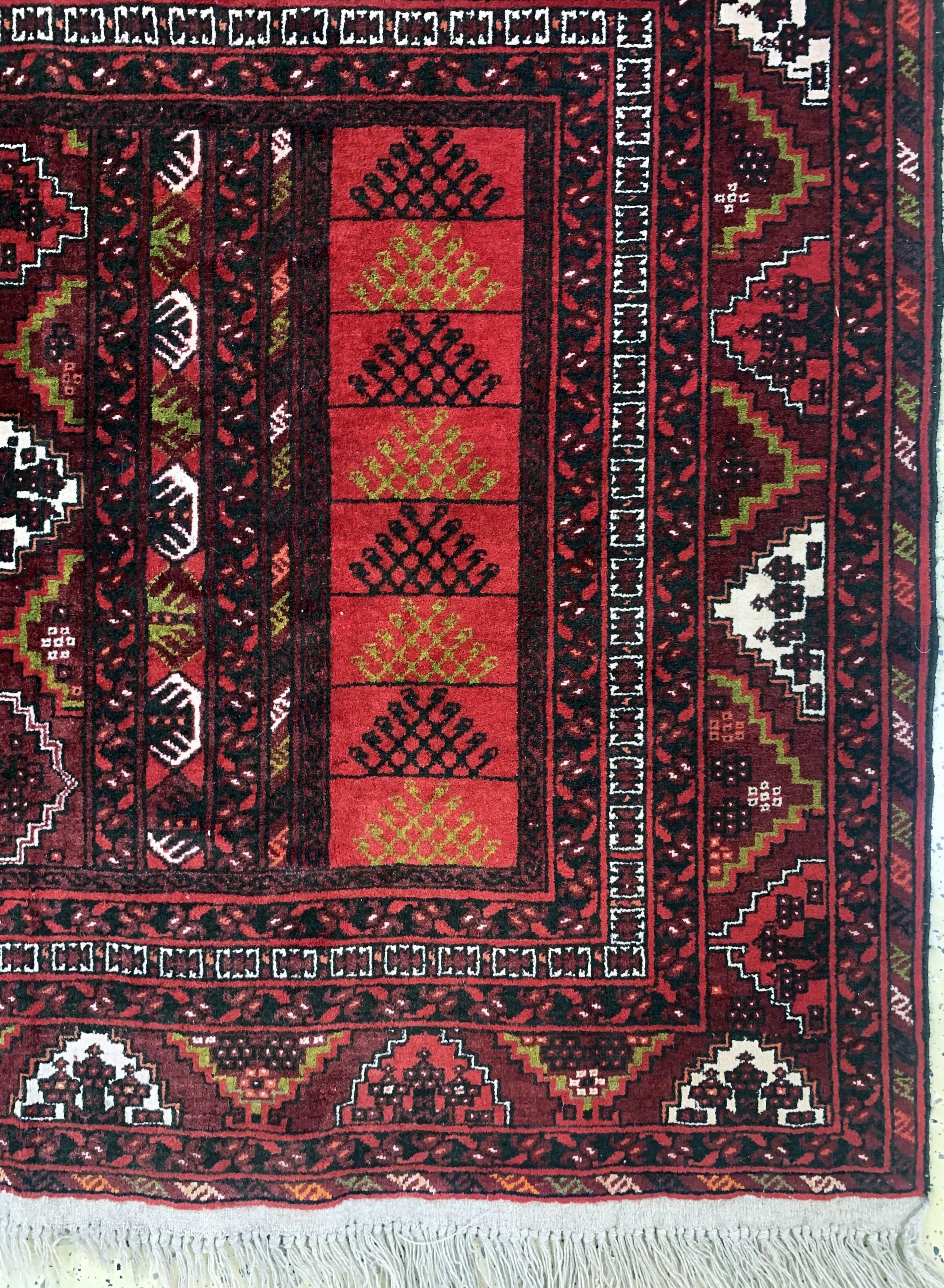 Detail a: Ersari Engsi, Afghanistan, Mitte 20.Jhd, Wolle auf Wolle, ca. 250 x 168 cm, EHZ: 2
